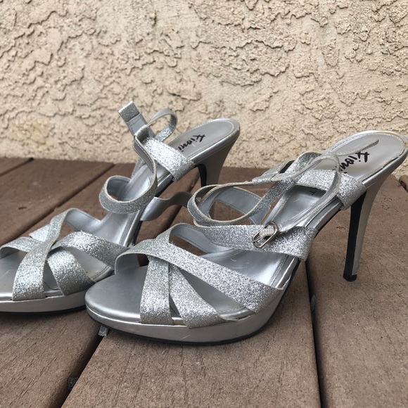 Silver Sparkly Heels - Picture 3 of 4